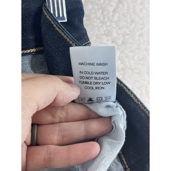 Judy Blue Dark Wash Distressed Jeans 14W Flare High Waist Raw Hem - Picture 10 of 10